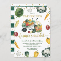 農家市場誕生日招待状