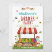 農家市場誕生日，地元で育ったガールファームI 招待状 (正面)