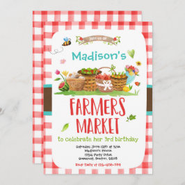 農家市場誕生日，地元で育ったガールファームI 招待状