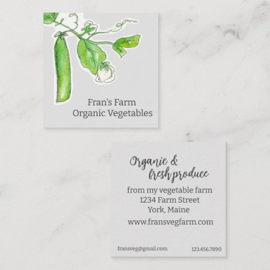 農家市場野菜グリーンピース スクエア名刺 (正面/裏面)