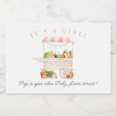 農家市場野菜スタンド赤ちゃんシャワー スパークリングワインラベル (シングルラベル)