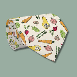 農家市場野菜パターン ネクタイ