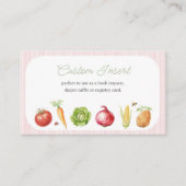 農家市場野菜フルーツスタンド赤ちゃんシャワー エンクロージャーカード (正面)