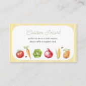 農家市場野菜フルーツスタンド赤ちゃんシャワー エンクロージャーカード (正面)