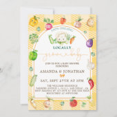 農家市場野菜ベビーシャワー 招待状 (正面)
