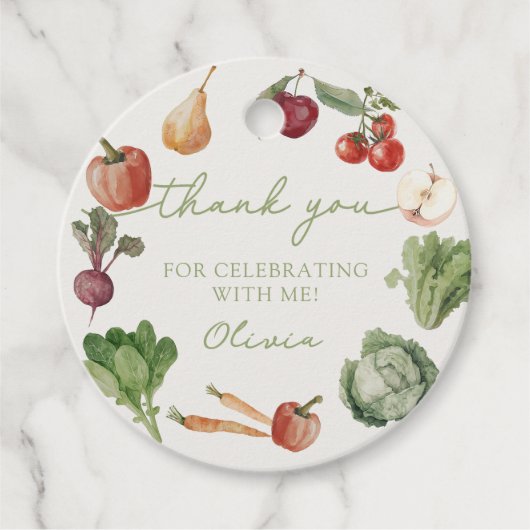 農家市場野菜誕生日メッセージカード フェイバータグ (正面)