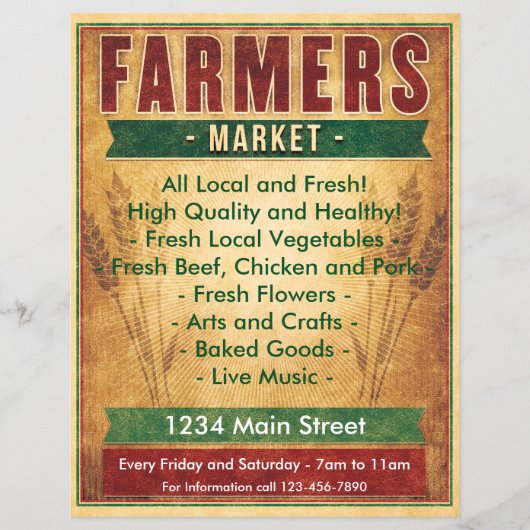 農家市場食べ地域 チラシ (正面)