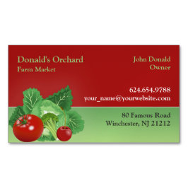 農家市場食料品 マグネット名刺