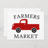 農家市場、レッドトラック ポストカード (正面/裏面)