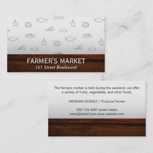 農家市場 名刺 (正面/裏面)