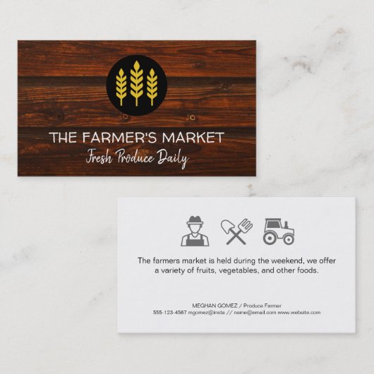 農家市場 名刺 (正面/裏面)