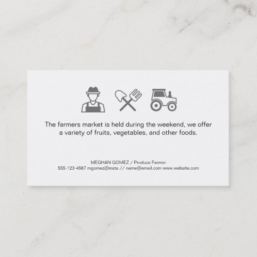 農家市場 名刺 (裏面)