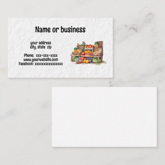 農家市場 名刺 (正面/裏面)
