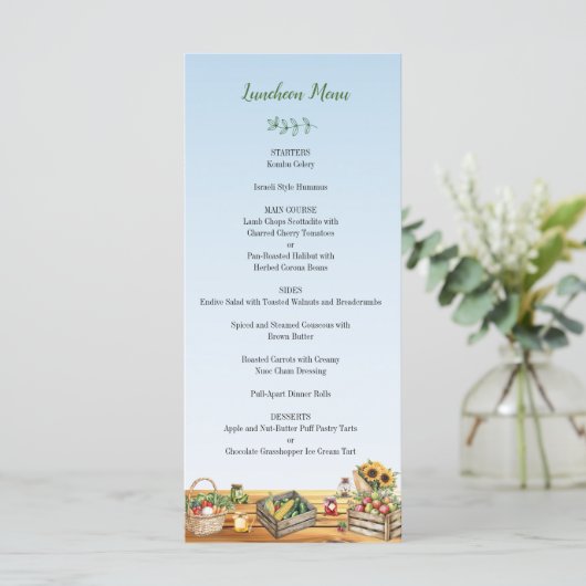 農家市場、市場から生まれブライダルシャワー メニュー (スタンド正面)