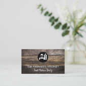 農家市場 | 木製板 名刺 (スタンド正面)