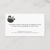 農家市場 | 木製板 名刺 (裏面)