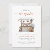 農家彼女は市場から外れているブライダルシャワー 招待状 (正面)
