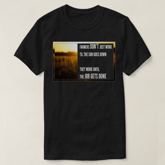 農家抗議農家引用文 Tシャツ (デザイン正面)