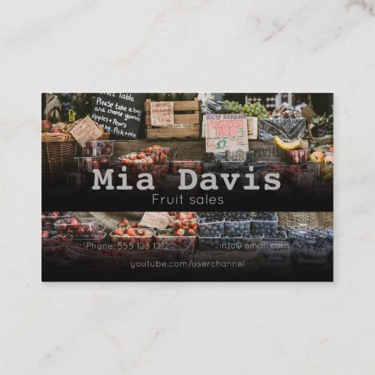 農家果実販売名刺 名刺 (裏面)
