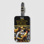 農家気にズfor Brahma Chickens at Dusk ラゲッジタグ (正面縦)