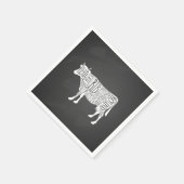 農家牛の肉肉切りアートスモールホルダー スタンダードカクテルナプキン (角)