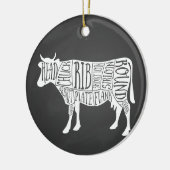 農家牛の肉肉切りアートスモールホルダー セラミックオーナメント (左)