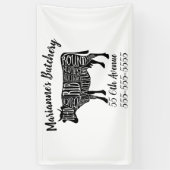 農家牛肉肉肉肉切りアート小型ホルダー 横断幕 (縦)