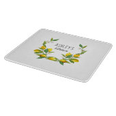 農家用水彩レモンパーソナライズされた カッティングボード (角)