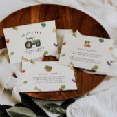 農家直送のブライダルシャワーのお礼 サンキューカード