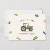 農家直送のブライダルシャワーパーティー サンキューカード (正面)