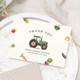 農家直送のブライダルシャワー サンキューカード