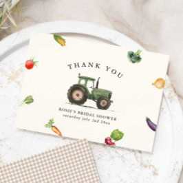 農家直送の花嫁シャワー お礼の気持ちをスタイリッシュに サンキューカード