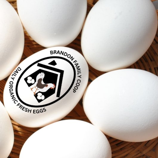 農家直送　卵の個包装スタンプ　有機　新鮮な卵 ラバースタンプ