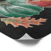 農家秋ハーベストチャックボード ポスター (角)