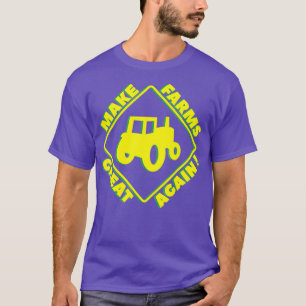 農家素晴らしを再びシャツレトロ農業 Tシャツ