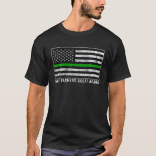 農家素晴らしを緑の薄い線に Tシャツ
