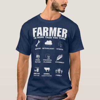 農家素晴らしティートラクタファームキャトルアーラブルファーミン Tシャツ