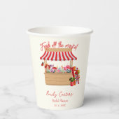 農家素朴の市場からの新しいブライダルシャワー 紙コップ (裏面)