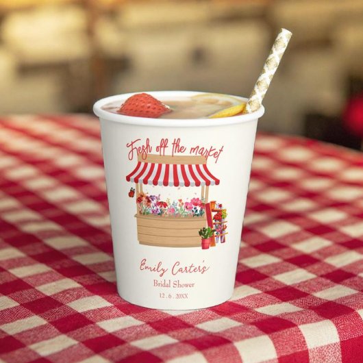 農家素朴の市場からの新しいブライダルシャワー 紙コップ