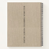 農家素朴の鶏の家族の名前レシピスパイラル ノートブック (裏面)