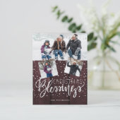 農家素朴クリスマス恵み3枚の写真 シーズンポストカード (スタンド正面)