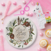 農家素朴ブルゴーニュ植物学ブライダルシャワー ペーパープレート (パーティー)