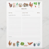 農家素朴マーケットチキンレシピバインダーインサート (正面)