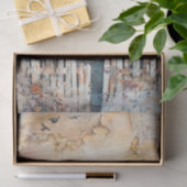 農家素朴ミックスメディアアートデコップページ 薄葉紙 (ギフト)