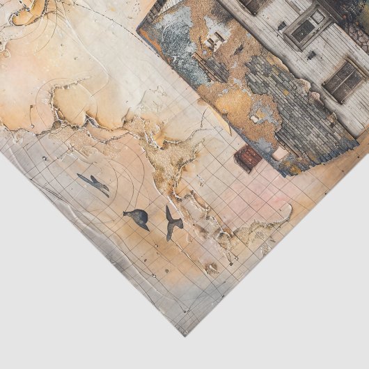 農家素朴ミックスメディアアートデコップページ 薄葉紙 (詳細)