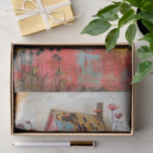 農家素朴ミックスメディアアートデコップページ 薄葉紙 (ギフト)