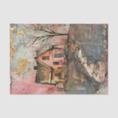 農家素朴ミックスメディアアートデコップページ 薄葉紙 (正面)