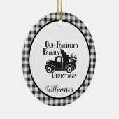 農家素朴ヴィンテージトラック(ツリー名) セラミックオーナメント (右)