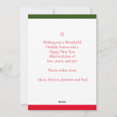 農家素朴ヴィンテージレッドトラックメリークリスマス シーズンカード (裏面)