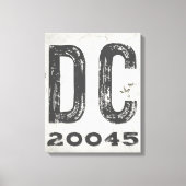 農家素朴州郵便番号DC キャンバスプリント (正面)